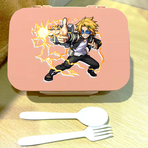 Boîte à lunch <span class=keywords><strong>My</strong></span> <span class=keywords><strong>Hero</strong></span> <span class=keywords><strong>Academia</strong></span> avec couvercle rabattable, boîte à lunch de pique-nique, boîte à lunch séparée Bakugou Katsuki, livrée avec des couverts, boîte bento - Product Image 1