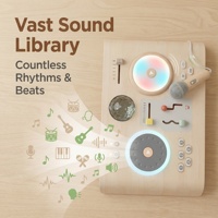 Tourne-disque et station musicale multifonctionnelles en bois pour enfants avec streaming Bluetooth, mixage de rythmes, contrôle de vitesse et interaction vocale