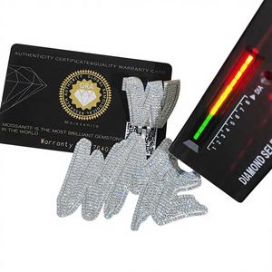 New Style Custom Moissanite Pendant Necklace 925 Silver Gold/Silver Plated Hip Hop 16inches Iced Jewelry Claw Setting Pendant - Product Image 4