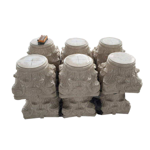 نيوستار الحجر الطبيعي البيج عمود رخامي كابيتال الرومانية عمود للزينة - Product Image 2