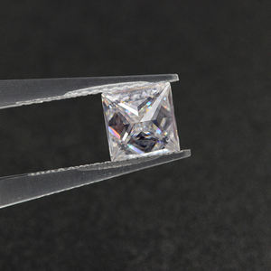 Pierre de moissanite blanche de haute qualité, taille princesse <span class=keywords><strong>2</strong></span>.0ct, diamant carré en vrac - Product Image 2