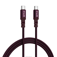 Kabel USB C ke USB C OEM ODM Logo Kustom 2m 6.6ft PD 100W Pengisian Cepat Nilon Kepang Ekstra Panjang Tipe C Pasokan Grosir