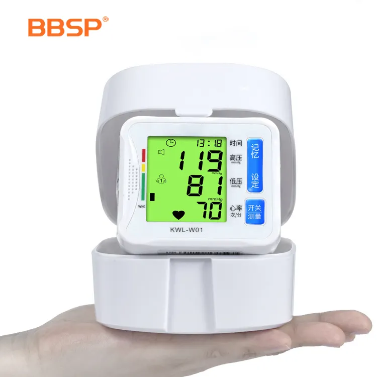 Factory Wholesale OEM BP Apparatus Machine Custom Voice Talking Digital BP Monitor Blood Pressure Monitor Wrist