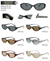 Lunettes de soleil ovales tendance à monture intégrale UV400, verres PC, branches personnalisables avec logo, unisexe adulte (femmes et hommes) pour l'extérieur