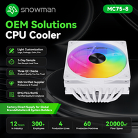 Enfriador de 8 Tubos de Calor de Perfil Bajo para Placas Base Mini ITX, 56 CFM, para Compradores al por Mayor B2B, con 120 Patentes Independientes, OEM, ODM, Personalización de Marca