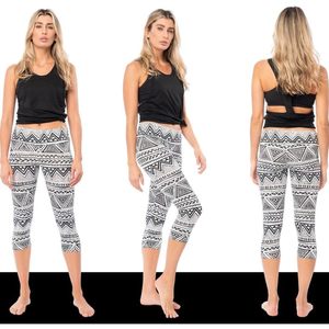 FOXA Leggings Capri pour femme, épaisseur standard, extensibles, doux, respirants, vêtements de sport, options multicolores - Product Image 2