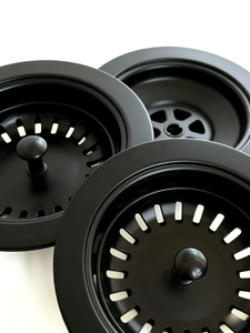 Évier de cuisine moderne en acier inoxydable SUS304, panier de vidange, passoire, surface noire mate, anti-insectes, désodorisant, facile à nettoyer - Product Image 1