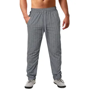 Nouvel été Vente en gros Taille élastique Sports de plein air Sweat Pantalon de jogging pour hommes Pantalon cargo décontracté en coton teint uni pour hommes