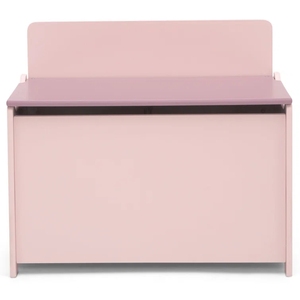 Boîte à jouets en bois pour enfant armoire de rangement enfants <span class=keywords><strong>coffre</strong></span> à jouets banc de rangement <span class=keywords><strong>avec</strong></span> couvercle à charnière de sécurité pour salle de jeux chambre salon rose - Product Image 3