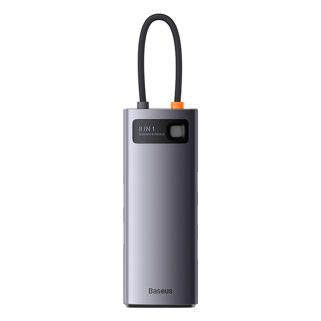 For Ba Seus StarJoy 8-Port Type-C HUB Adapter Hub C- Port Distributor SD Card Reader All-in-one