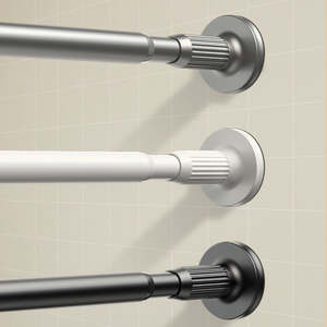 <span class=keywords><strong>Tringle</strong></span> <span class=keywords><strong>de</strong></span> douche extensible <span class=keywords><strong>sans</strong></span> perçage CF, <span class=keywords><strong>sans</strong></span> rouille, pour balcon, <span class=keywords><strong>tringle</strong></span> à vêtements, <span class=keywords><strong>tringle</strong></span> à rideaux télescopique pour chambre à coucher - Product Image 1