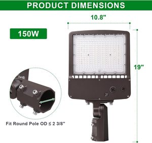 Outdoor Commercial Area Lighting Fixture Waterproof IP65 Aluminum 5000K LED Shoebox Street <b>Pole</b> <b>Light</b> for Sports Stadiums - Product Image 5