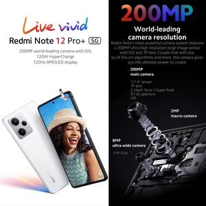 Original <span class=keywords><strong>Xiaomi</strong></span> Redmi Note <span class=keywords><strong>12</strong></span> <span class=keywords><strong>Pro</strong></span> + 5G 200MP Caméra 256 Go <span class=keywords><strong>Xiaomi</strong></span> Mi Phone Version mondiale avec Google Play - Product Image 4