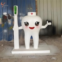 Sculpture en résine de haute qualité personnalisée en usine Sculpture géante en fibre de verre pour décoration de clinique dentaire