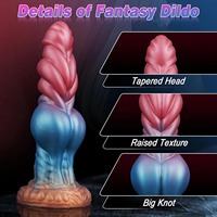 Énorme Godemiché Fantaisie en Forme de Cheval Monstrueux, Masturbateur Souple Unisexe, Godemiché Anal Géant en Silicone Épais avec Nœud en Forme de Chien