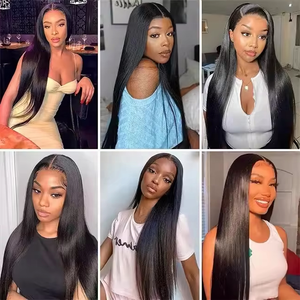 Perruque en dentelle frontale 13x4 en cheveux humains 100% naturels, couleur naturelle, cheveux humains, 30 pouces, lisse, dentelle suisse, pour femmes noires, prix direct d'usine - Product Image 6