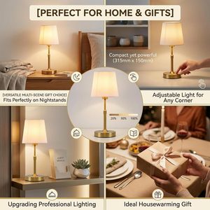 Hot Selling Cross-Border USB LED Night <b>Light</b> Modern Fabric Metal Table Lamp <b>Touch</b> Charging Creative <b>Bedside</b> Decorative - Product Image 4