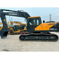 Excavatrice sur chenilles Hyundai 220LC-9S d'occasion, 22 tonnes, 95% neuve, moteur diesel, pompe hydraulique, PLC, godet de terrassement