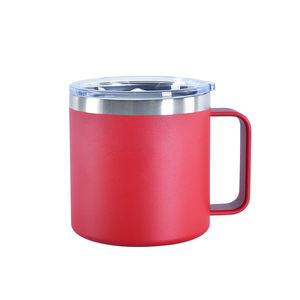 Fabrika yalıtımlı paslanmaz çelik seyahat kupası özel Logo kahve kupa bira ve kahve bardağı için özel toz kaplı - Product Image 1