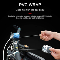 Antivol de vélo, cadenas à code pour casque de moto, câble télescopique en acier, cadenas à combinaison pour vélo électrique, accessoires de vélo