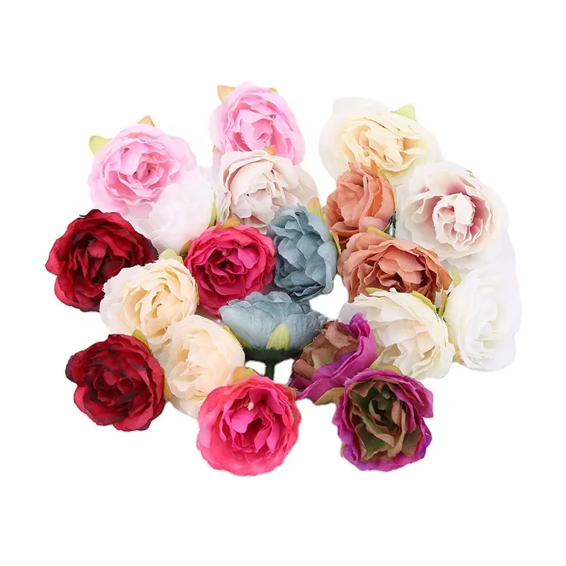 AバッグSingle Head Peony Artificial Flower Peony Silk Flowers For Wedding Home Romantic Decoration 3.5センチメートル小花Simulation Peony