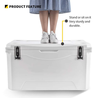 Glacière isotherme rigide rotomoulée personnalisable avec logo, 20L, 35L, 65L, 85L, 110L, 120L, portable pour le camping en extérieur