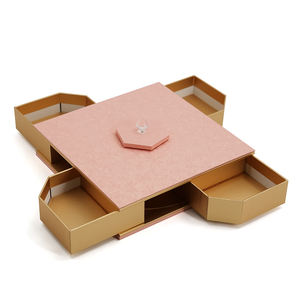 Caja <span class=keywords><strong>de</strong></span> Regalo <span class=keywords><strong>de</strong></span> Lujo Personalizada <span class=keywords><strong>con</strong></span> Múltiples Cajones y Asa <span class=keywords><strong>de</strong></span> Cristal - Empaque Rígido Premium <span class=keywords><strong>para</strong></span> Joyería y Cosméticos - Product Image 5