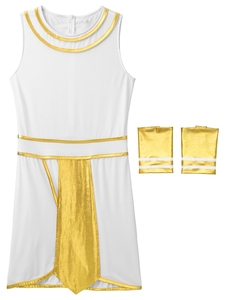 Disfraz de Egipto Antiguo para hombre, traje de rol para adultos, disfraz de fiesta de disfraces de Halloween con puños para fiesta temática, cosplay - Product Image 5