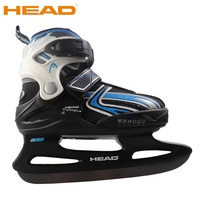 Patins à glace HEAD pour garçons, lame rétractable en acier inoxydable, bleus, tailles réglables, pour la location