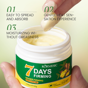 Crème raffermissante au gingembre KORMESIC Private Label 50g, crème liftante pour le visage et le corps, lotion hydratante douce, crème apaisante, hydratant - Product Image 3