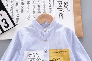 Produits les plus vendus Baba Polo Chemise à manches longues et pantalon à motif dinosaure pour garçons - Product Image 2