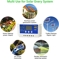 Contrôleur de charge de cellules solaires DC11.1V12.8V PWM noir de contrôleur solaire de réverbère 12V24V10A20A