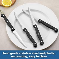 Scherpe drievoudig geniete roestvrijstalen steakmessen voor bruiloften, moderne barbecues & het snijden van steak