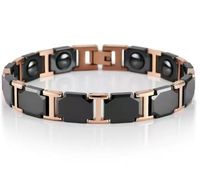 Thérapie magnétique Bracelet de massage corporel en acier inoxydable-Bijoux de santé unisexe Aide au sommeil Arthrite Douleur Guérison Main À la mode