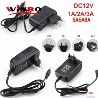 Adaptateur secteur 12 volts 2 ampères AC/DC, prise jack 5,5*2,1 mm, entrée 100-240 V, chargeur mural pour appareils électroniques