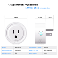 Prise intelligente contrôlée 3100W 15A 125V avec WiFi, prise électrique intelligente pour la maison intelligente