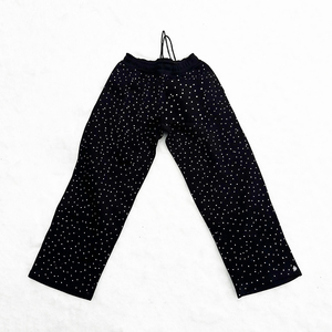 โลโก้สั่งทำจากผู้ผลิต ผ้าหนา 500gsm สีดำ ประดับกลิตเตอร์ 3 มิติ ลายเพชร ผ้าฝ้าย 100% ประดับคริสตัลเต็มตัว ทรงโอเวอร์ไซส์ - Product Image 4