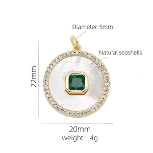 Ciondoli Trendy Retrò Fai da Te con Monete in Madreperla per Collane, Charms a Forma di Occhio di Allah, <span class=keywords><strong>Sole</strong></span>, Luna e Cuore - Product Image 2