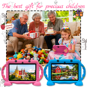 Tablette Android 12 pour enfants la plus vendue, 7 pouces, processeur MTK Quad Core 1,2 GHz, 2 Go de RAM, 32 Go de stockage, batterie 3000 mAh, Wi-Fi double bande, 1024x600 - Product Image 4