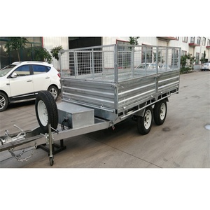 Nouvelle arrivée <span class=keywords><strong>Remorque</strong></span> à plateau pour voiture de 750 kg Remorques à plateau 8x5 <span class=keywords><strong>Remorque</strong></span> à plateau à double essieu galvanisée - Product Image 2