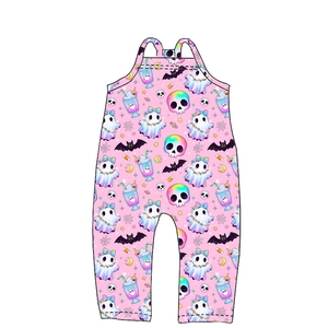 Peto sin mangas de seda de leche para bebé, largo hasta el tobillo, con estampado floral personalizado, pelele para niños pequeños, mono para niños OEM ODM - Product Image 5