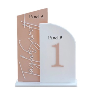 ที่กำหนดเองส่วนบุคคลคริลิคครึ่งโค้งตารางตัวเลข-โค้งแผงตกแต่งตารางที่เหมาะสมบ้านงานแต่งงานหรือพรรค - Product Image 1