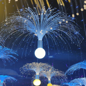 Impermeável colorido LED Jellyfish fibra óptica iluminação pendurada atmosfera estrela noite lâmpada para festa de casamento Bar - Product Image 2
