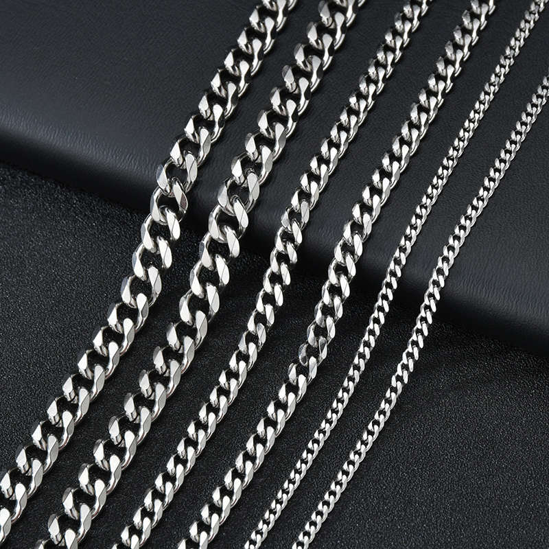 RINNTIN SC36 925 ayar gümüş zincirler Hip Hop takı 3.6/5/7mm tıknaz elmas kesim küba link zinciri kolye erkekler kadınlar için
