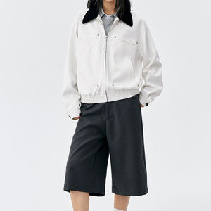 Unisex <strong>Chore</strong> <strong>Jacket</strong> 100% Cotton Breathable Eco-Friendly Windproof Garment Dyed with Zipper Front Spring Casual ODM OEM - Product Image 2