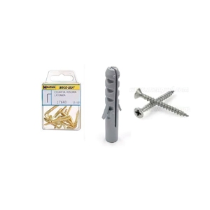 No. 5 spine con viti a testa piatta zincate 3,5x30 mm. 12 unità - Product Image 2
