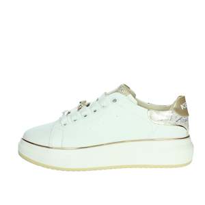 Zapatillas Keys Donna K-10503 Bianco Oro Canvas, Zapatos de Moda - Product Image 1