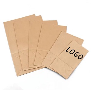 Sacs en papier kraft style classique biodégradables avec fermeture autocollante pour emballage alimentaire, impression de logo personnalisée disponible - Product Image 3