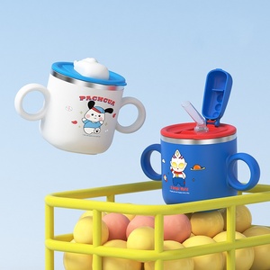 Custom Stainless Steel Double-Layered Scale Straw Cup for Baby for Learning to Drink Water & Milk Direct Drinking Thermal Cup - Product Image 6