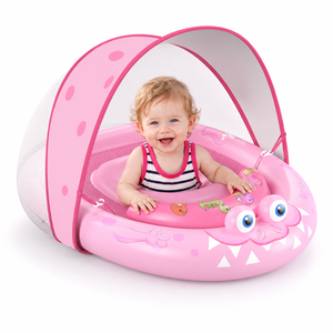 Flotador <span class=keywords><strong>de</strong></span> <span class=keywords><strong>Piscina</strong></span> <span class=keywords><strong>para</strong></span> Bebés al por Mayor con Toldo, Asiento Inflable Rosa <span class=keywords><strong>para</strong></span> Bebés, Flotador <span class=keywords><strong>de</strong></span> <span class=keywords><strong>Piscina</strong></span> Infantil con Diseño <span class=keywords><strong>de</strong></span> Dibujos Animados <span class=keywords><strong>para</strong></span> Niños Pequeños - Product Image 1